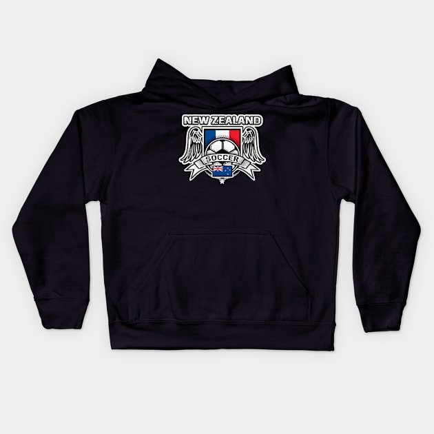 New Zealand Soccer Futbol Kids Hoodie by megasportsfan